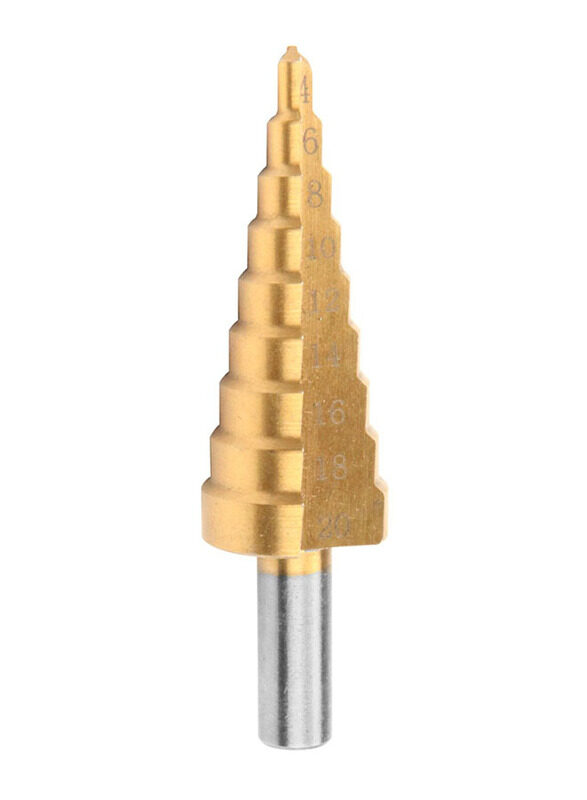 

Tolsen Titanium Coated Step Drill Bit, TLSN-75871, Gold/Silver