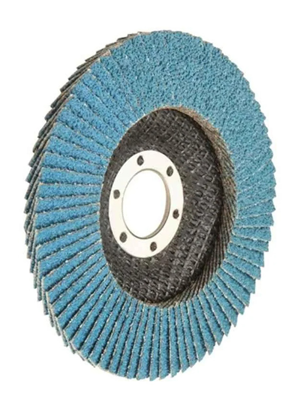 Tolsen 115x22.2mm 10-Piece Zirconia Oxide Flap Disc(Fibre Backing), 77321, Grey/Blue