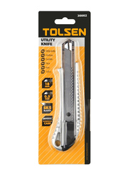 Tolsen Snap-Off Blade Knife, 30002, Silver/Black