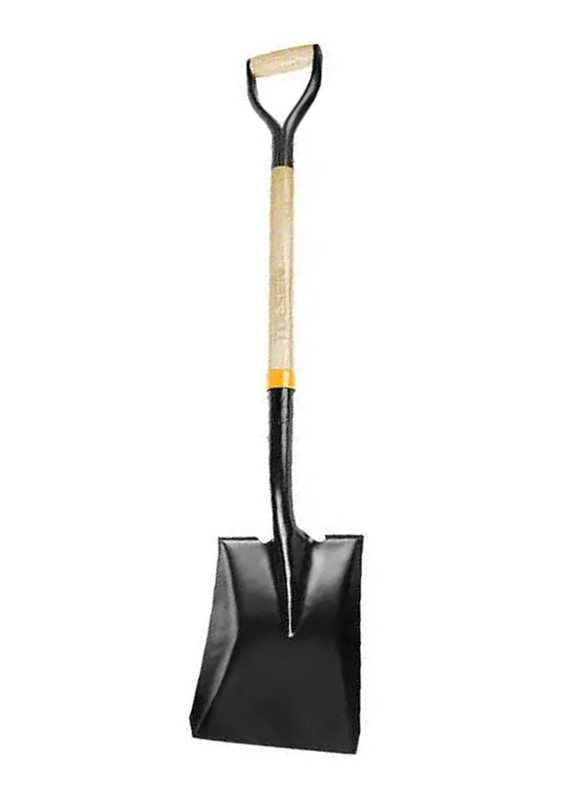 Tolsen Steel Shovel With Handle, 1025mm, 58002, Black/Beige