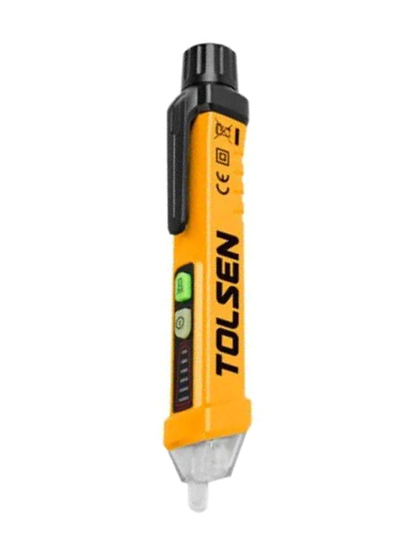 Tolsen Industrial Non-Contact AC Voltage Detector, 38110, Yellow Black