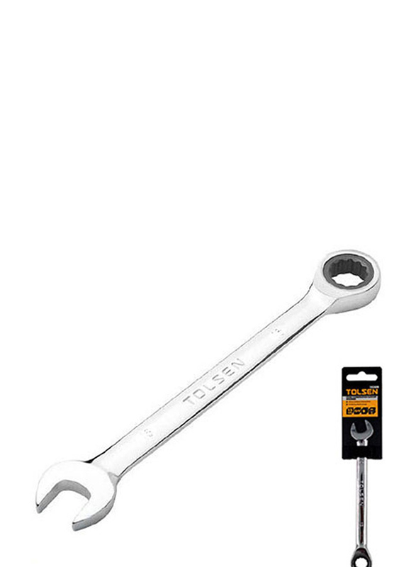 Tolsen 9mm Fixed Combination Gear Spanner, 15205, Silver