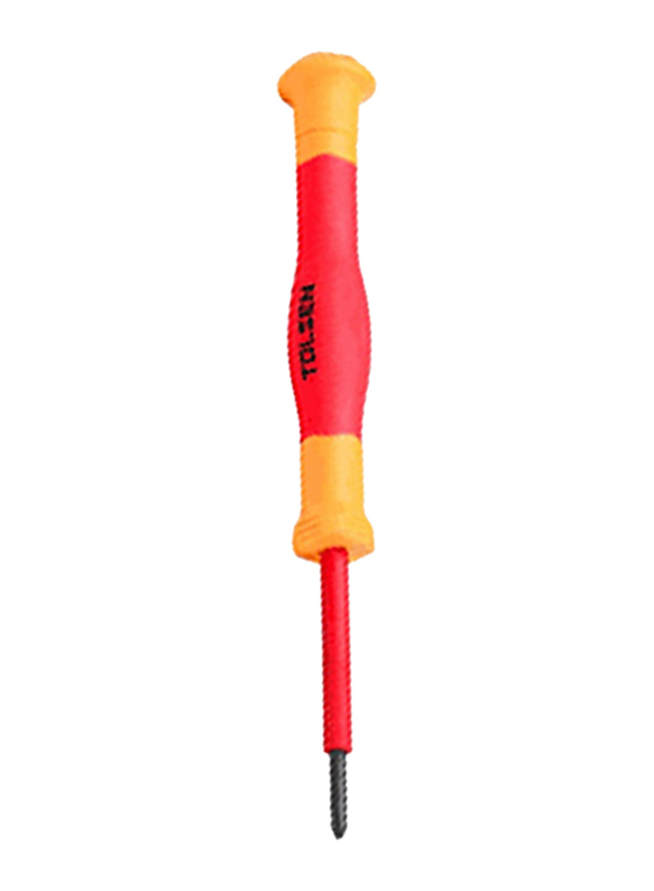 Tolsen PH0 x 50mm Premium Line Insulated Precision Phillips Screwdriver, V31601, One Size, Orange/Yellow