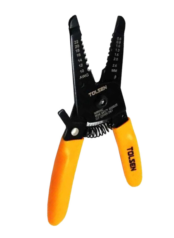 

Tolsen 160mm Industrial Wire Stripping Pliers, 38051, Yellow/Black