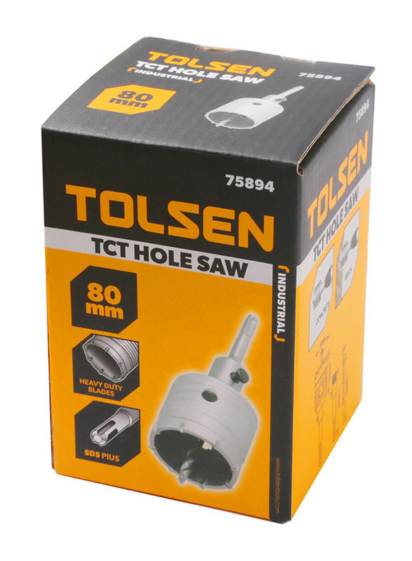 Tolsen 80mm Hole Core Bit, TLSN-75894, Silver