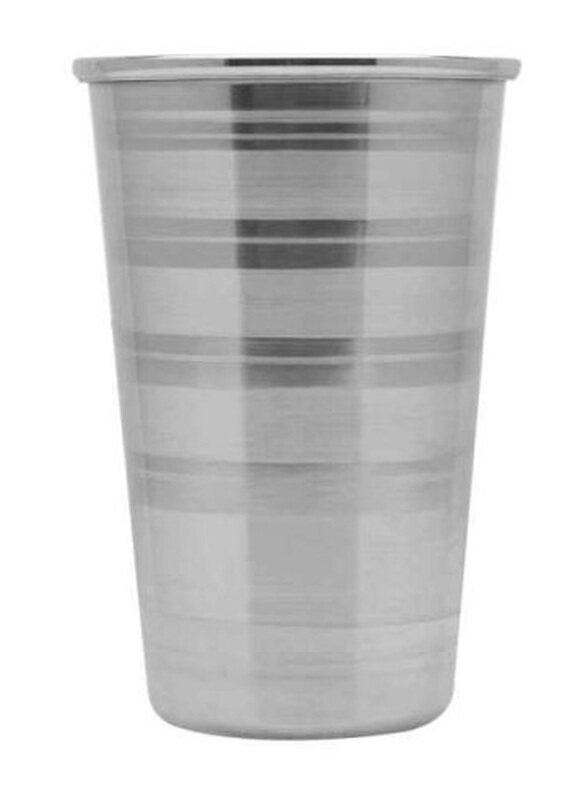 

Raj 400ml Stainless Steel Beaded Coffee Glass, STGF001, Silver