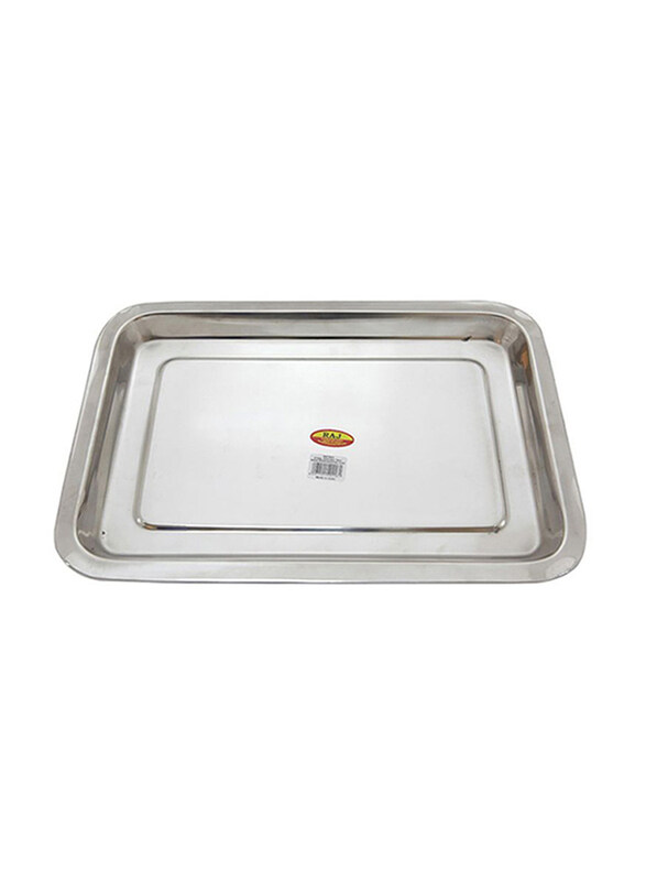 

Raj 44cm No.2 Steel Serving Tray, SST002, Silver