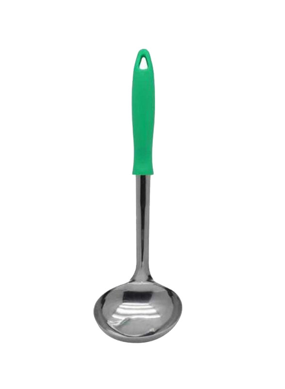 

Raj Stainless Steel Ladle with Green Handle, Silver/Green