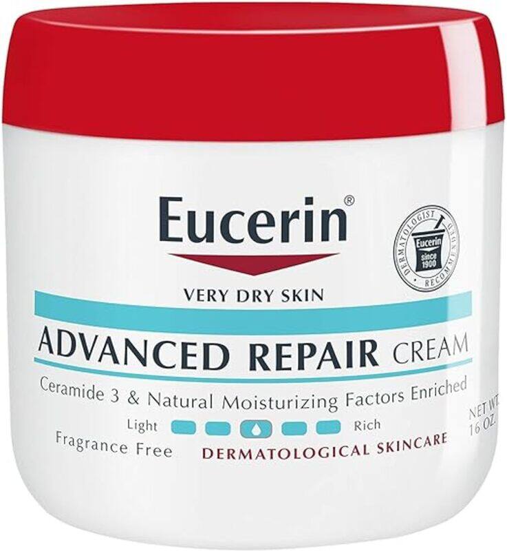 

Eucerin Advanced Repair Body Cream, Fragrance Free Body Cream for Dry Skin, 16 Oz Jar