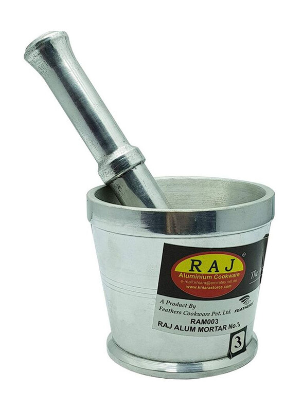 

Raj No.3 Aluminium Mortar, RAM003, Silver