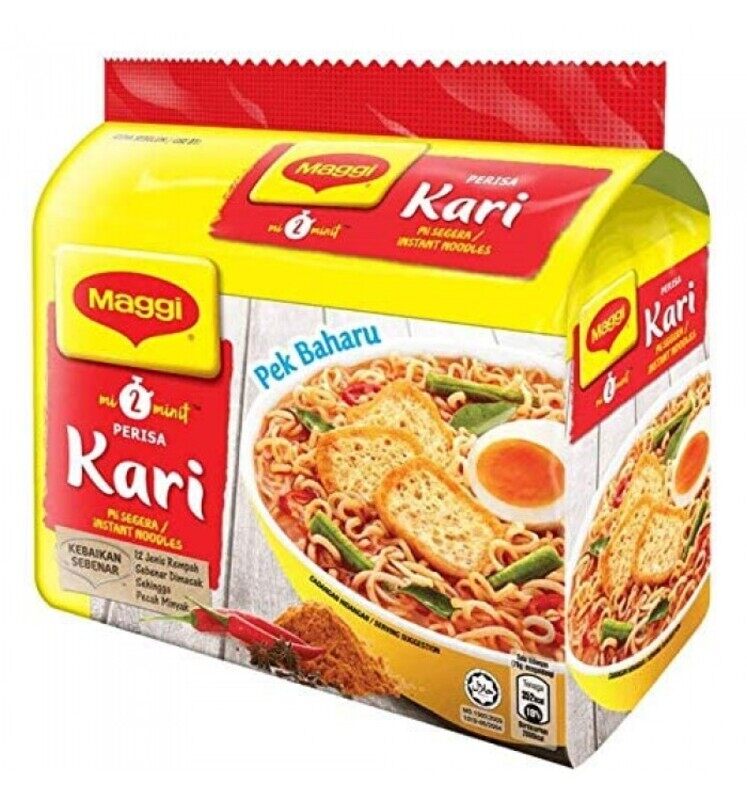 

Nestle Maggi 2 Minutes Curry Flavour Noodles 79g Pack of 5