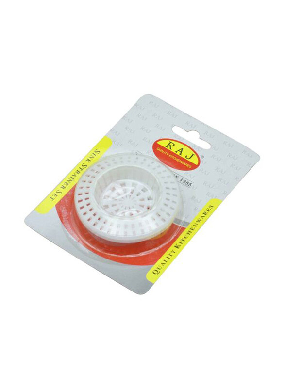 

Raj 2 Piece Plastic Sink Strainer Set, White