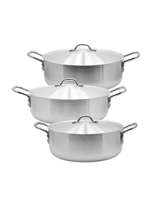 

Raj 3-Piece Pak Aluminium Fish Pot Set, RATPS6, Silver