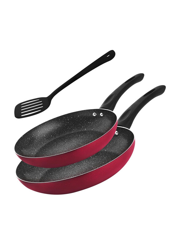 

Raj 3-Piece Non-Stick Fry pan Cookware Set with Turner, RNF007, Multicolour