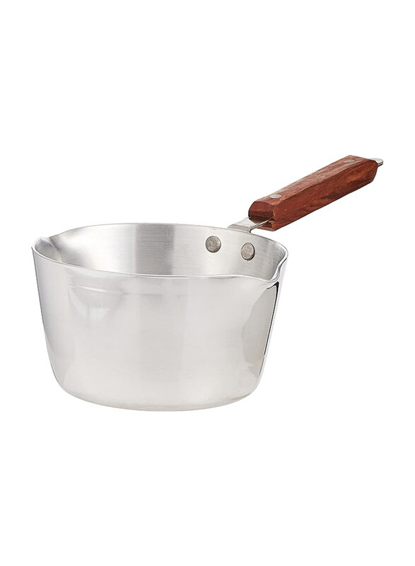 

Raj 18cm Wooden Handle Aluminium Milk Pan, RKMP07, Silver