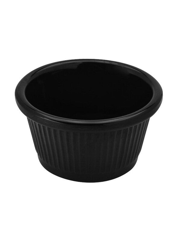 

Dinewell Large Melamine Round Rim Bowl, DWH3018B, Black