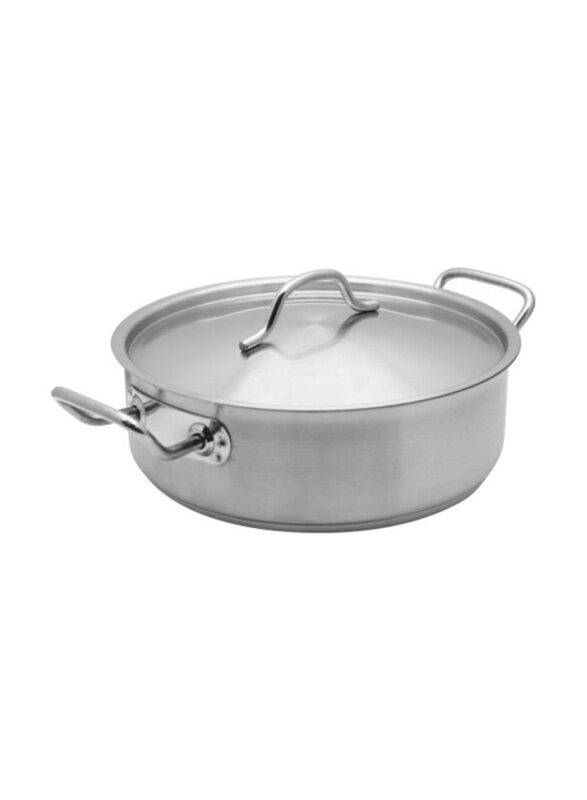 

Chefset 3.6 Ltr Stainless Low Cooking Pot, 24x8cm, Silver