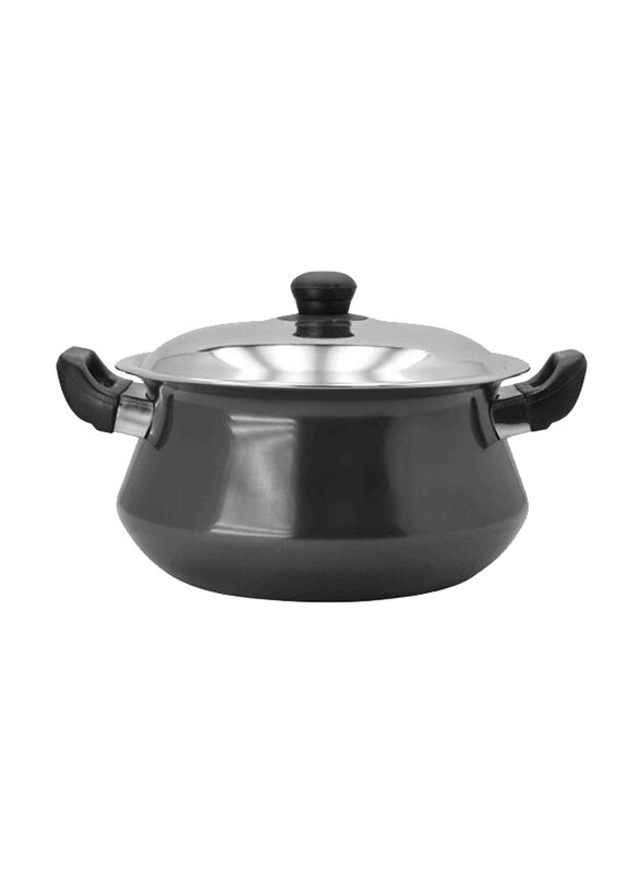 

Raj 18cm No.15 Non-Stick Cooking Pot with Lid, Black