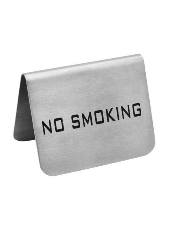 

Raj Catering No Smoking Sign Plate, Silver