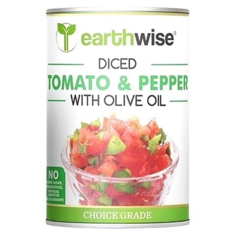 

Earth Wise Earthwise Peeled Diced Tomato And Pepper With Olive Oil 400g