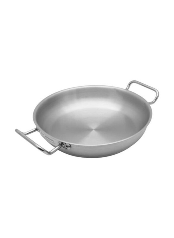 

Chefset 22cm Stainless Steel Double Handle Fry Pan, 22x4.8cm, Silver