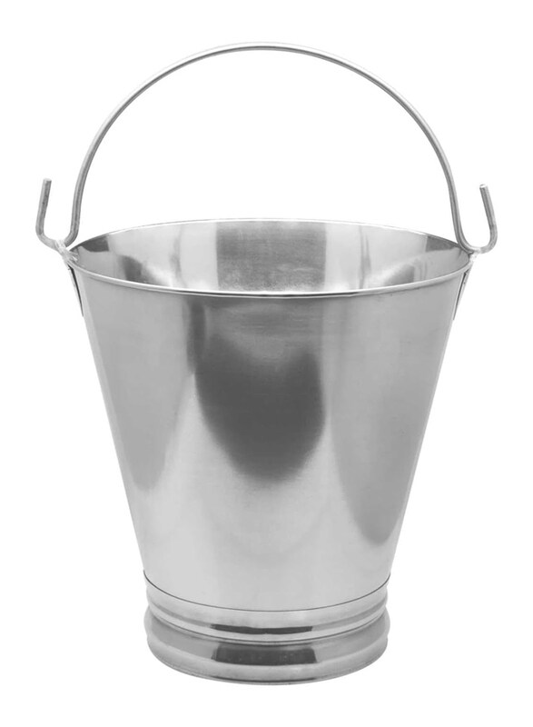 

Raj No.15 Steel Bucket, 10 Liters, Silver