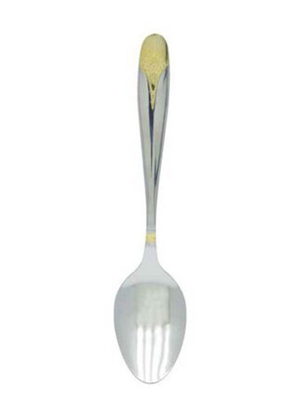 

RK 6-Piece Crown Stainless Steel Dessert Spoon, RK0068, Silver/Gold