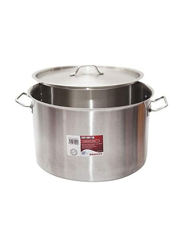 

Chefset 26cm Stainless Steel Cooking Pot With Lid Set, Silver