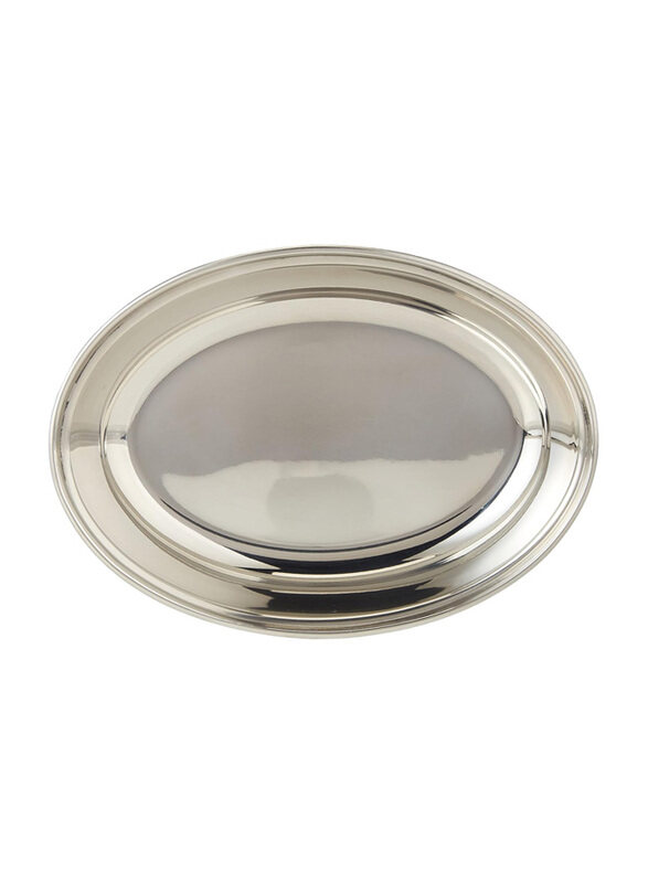 

Raj Stainless Steel Oval Deep Soup Plate, ODP002, Silver