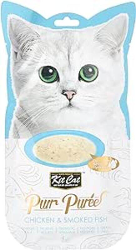 

Kit Cat Purr Puree Chicken & Smoked Fish Cat Treats