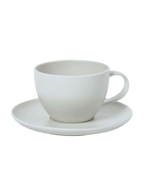 

Baralee 4-inch Coupe Porcelain Saucer, 16cm, (6 1), Light Grey