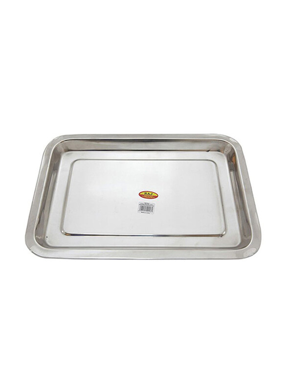 

Raj 48cm No.3 Steel Serving Tray, SST003, Silver