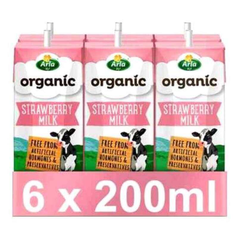 

Arla Organic Milk Strawberry Flavor Multipack 200ml Pack of 6