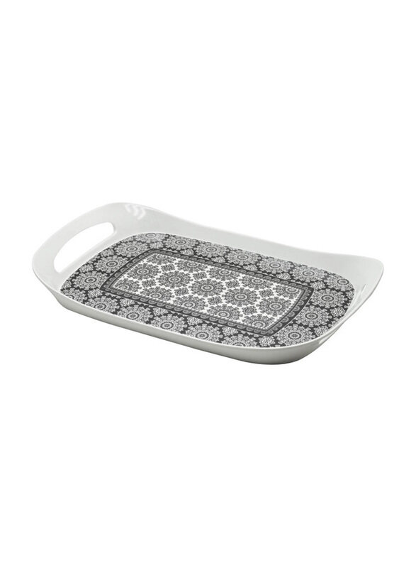 

RK Large Melamine Rectangle Comfort Abstract Tray, 16.25 x 10.25-inch, DWT1072BAB, Black