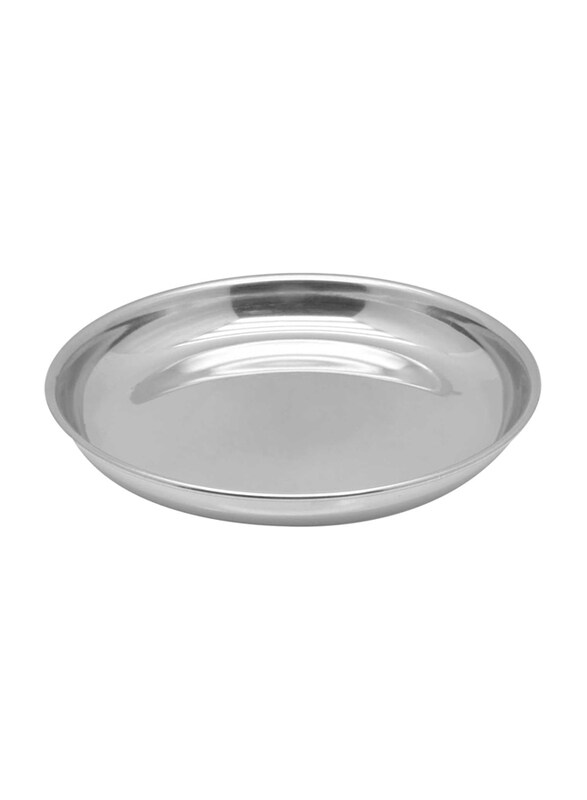 

Raj No 11 Stainless Steel Rice Serving Plate, RP0011, Silver