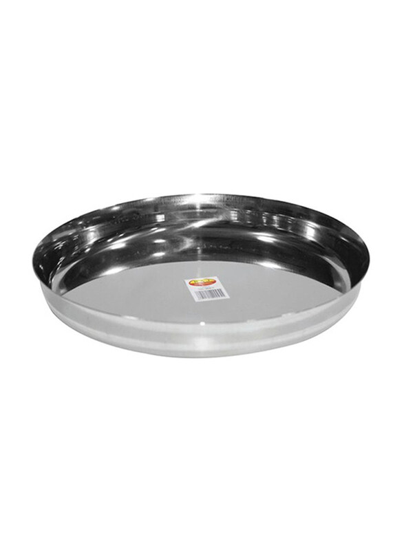 

Raj 29cm No.13 Steel Sada Thali, TS0013, Silver