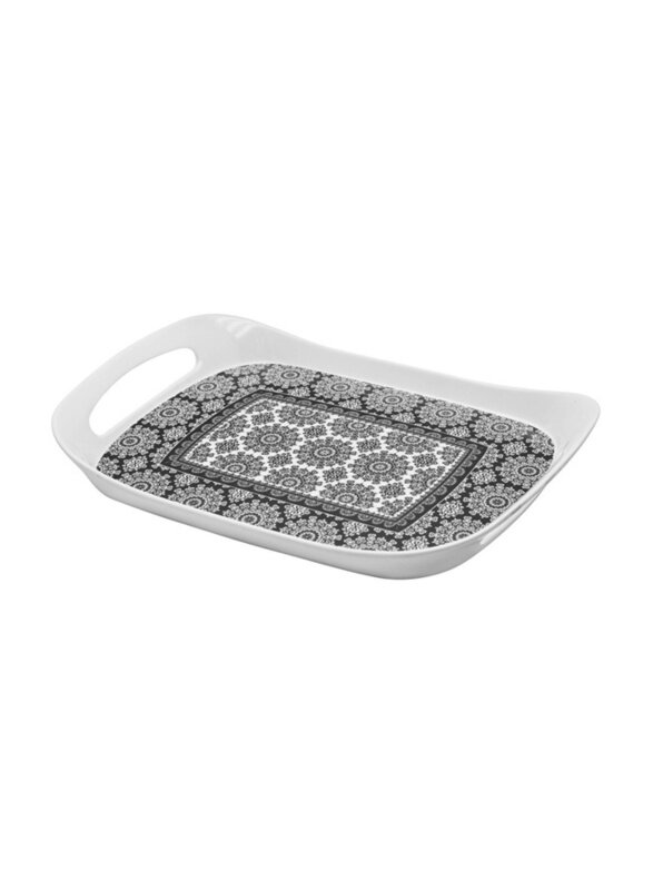 

RK Medium Melamine Rectangle Comfort Abstract Tray, 14 x 9.6-inch, DWT1073BAB, Black