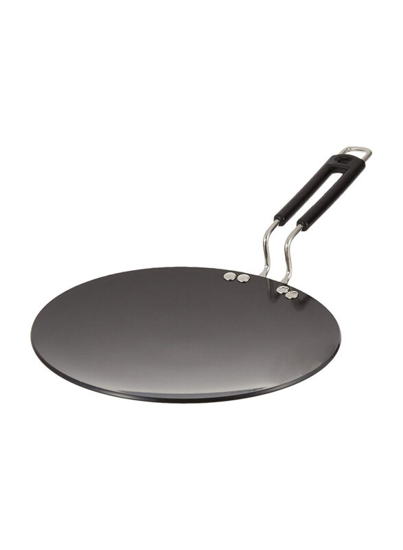 

Raj 27cm Anodized Concave Tawa, BBAT11, Black