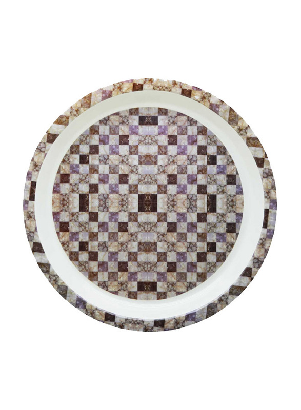 

RK Large 19.5-inch Melamine Round Dinelite Marbal Mosaic Thal, DLP2086MRM, Multicolour