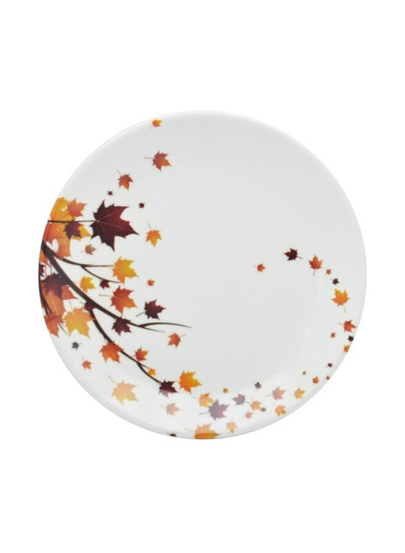 

Dinewell 19cm Vintage Leaves Printed Side Dinner Plate, White