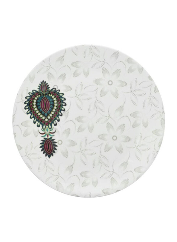 

Dinewell 10.5-inch Jewels Melamine Round Dinner Plate, Multicolour