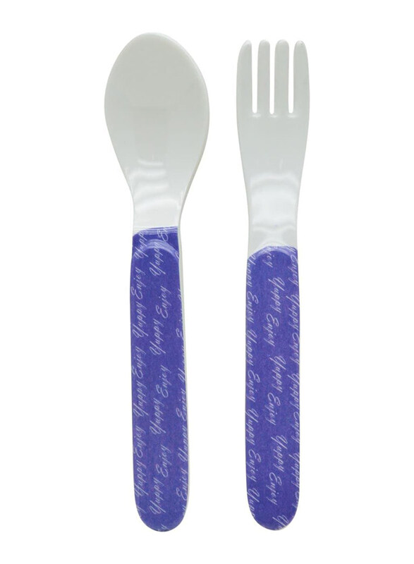 

Dinewell Kids Study Time Printed Spoon & Fork Set, Purple