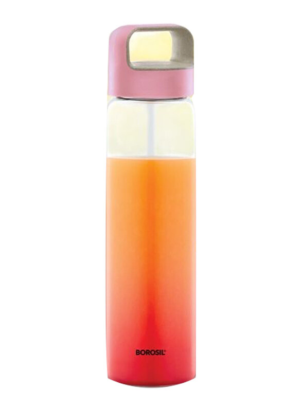 

Borosil 750ml Neo Glass Bottle, BVBTWMPIN750, Pink/Clear