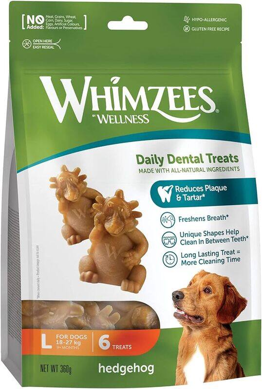 

Whimzees Hedgehog Dental Chew Large Value Pack Dog Chews