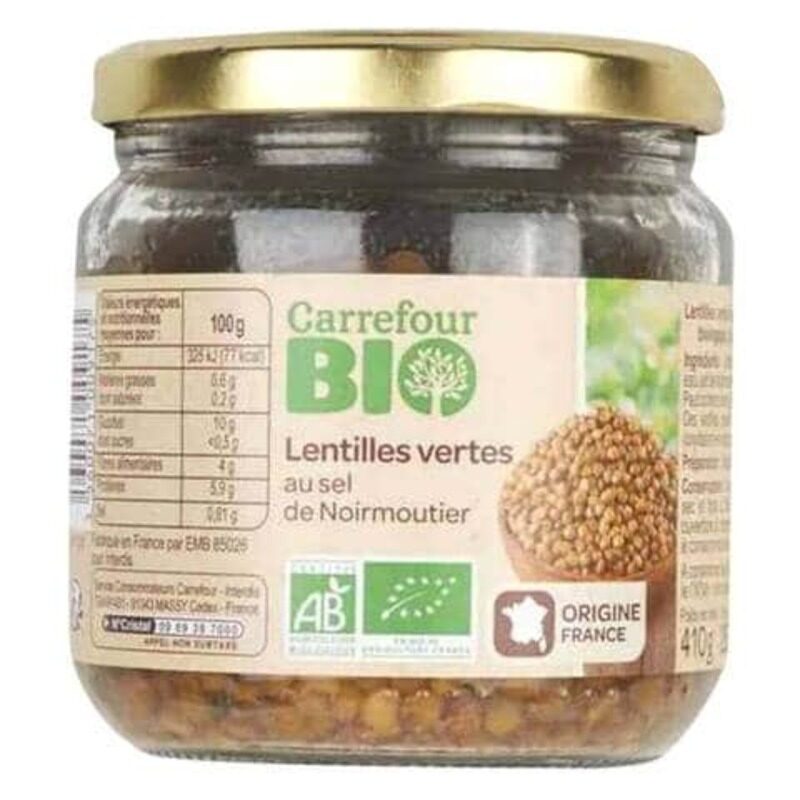 

Generic Carrefour Bio Green Lentils With Salt 410g