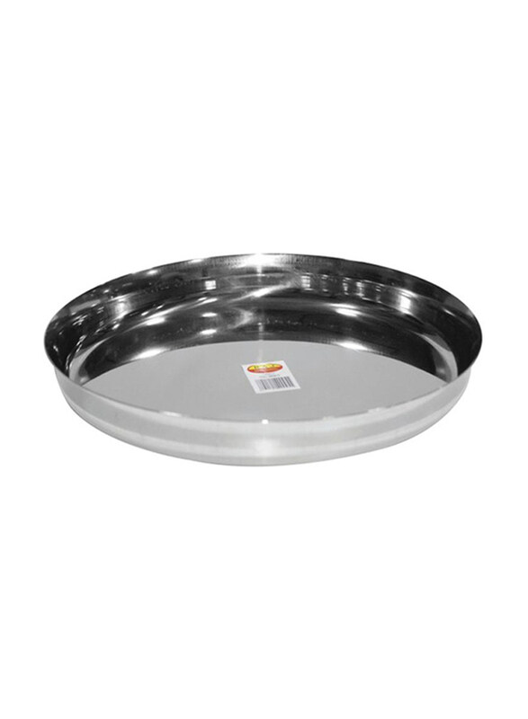 

Raj 24cm No.11 Steel Sada Thali, TS0011, Silver