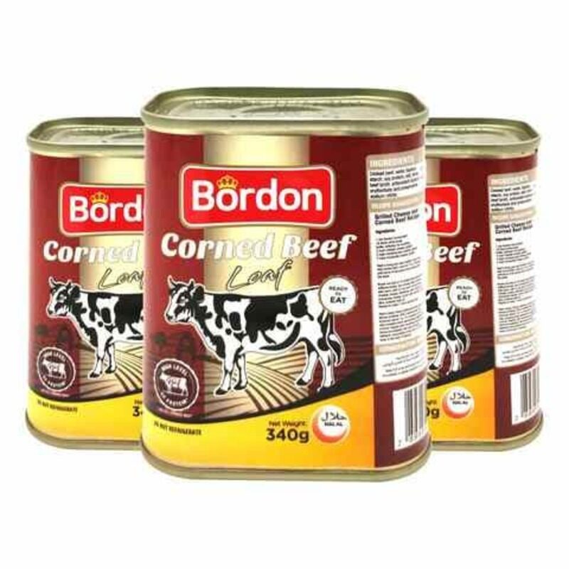 

Bordon Corned Beef Loaf Ready To Eat 340g Pack of 3