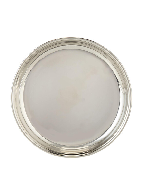 

Raj No 11 Stainless Steel Rice Serving Plate, RP0012, Silver