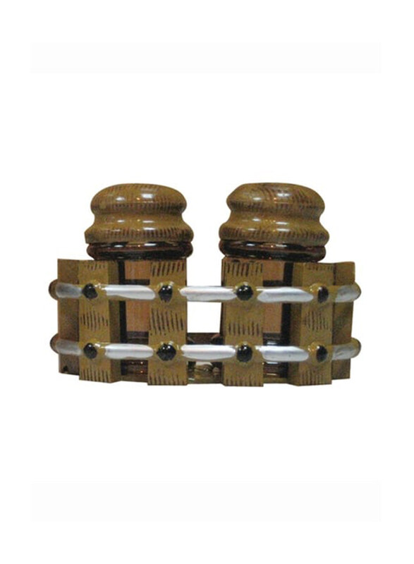 

Raj Land Mark Salt & Pepper Shaker Set, Brown/Silver