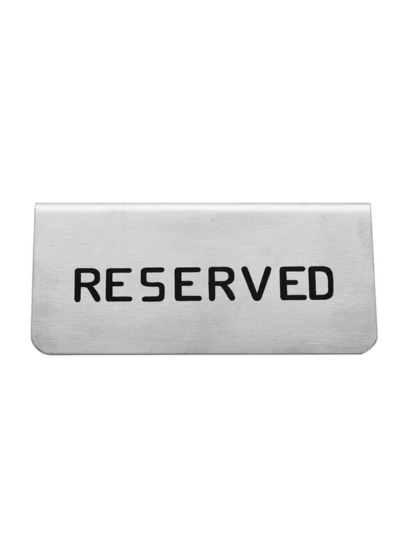 

Raj Catering Reserved Sign Plate, Silver
